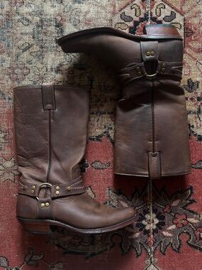 Vintage 90's Boulet Leather Harness Boots